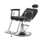 Chaise de barbier Vidal: style modeste et lignes droites, hydraulique, inclinable et rotative
